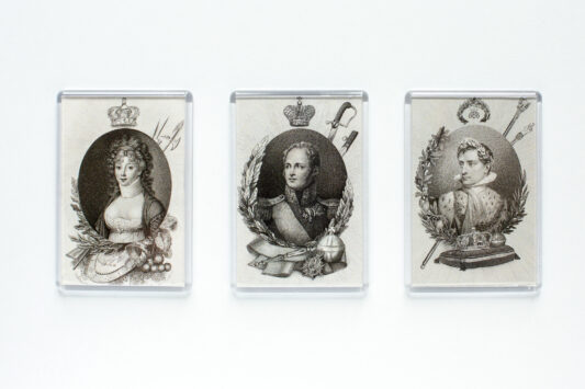 Магниты пластиковые «Александр I», «Королева Луиза», «Наполеон I»